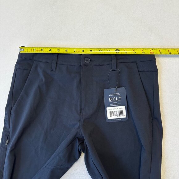 Bylt Mens Everyday Short Size 34 NWT Navy Blue 10" Inseam Stretch Athletic - Picture 9 of 11